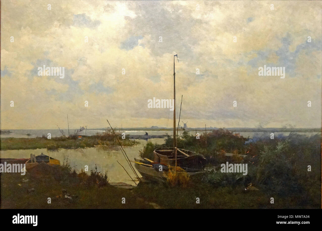 . Nederlands : Rivierlandschap bij Giethoorn, schilderij dans de collectie van Museum Gouda . 1882. Willem Bastiaan Tholen (1860-1931) Noms alternatifs William Bastiaan Tholen ; Willem Tholen ; Tholen ; W. B. Tholen ; tholen w.b. ; w.b. tholen Description peintre, dessinateur, graveur et lithographe Date de naissance/Décès 13 Février 1860 5 décembre 1931 Lieu de naissance/décès Amsterdam La Haye période de travail entre vers 1875 et vers 1931 L'emplacement de travail Kampen (1865-1876), Amsterdam (1876-1877), Delft (1877-1878), Gouda (1879-1880), Bruxelles (1879-1880), Kampen (1880-1886), Lage-Vu Banque D'Images