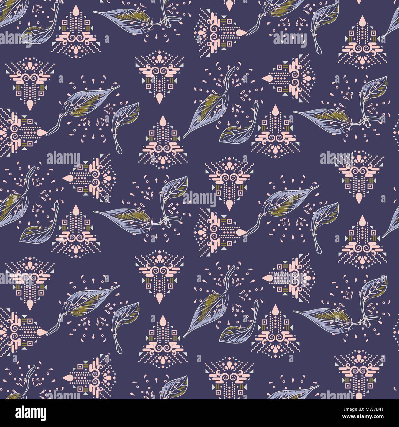 Fusion des groupes ethniques et le feuillage pourpre modèle vectoriel continu. Illustration de Vecteur