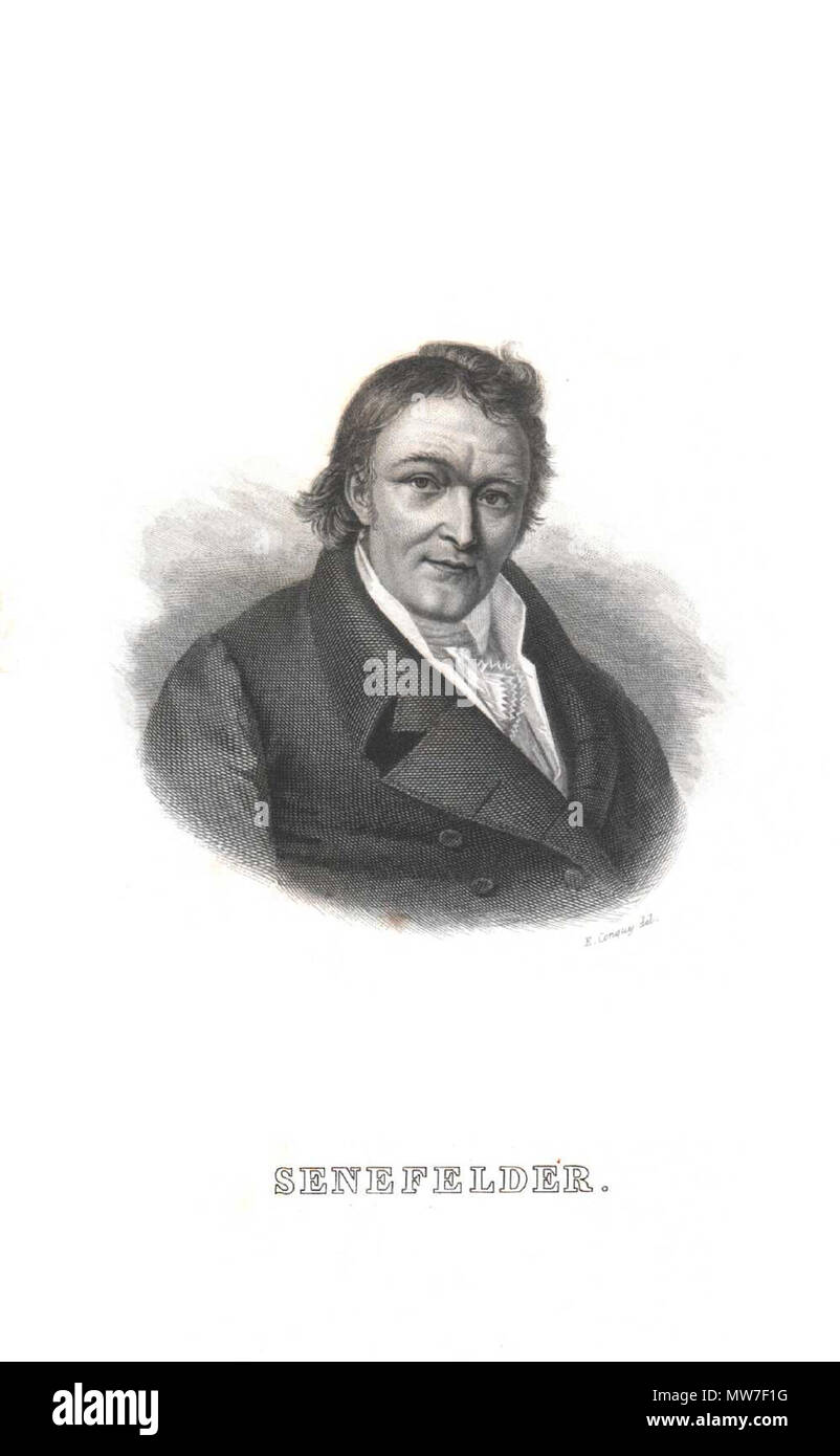 . Alois Senefelder, l'inventeur de la lithographie . Date inconnue. Inconnu 40 Alois Senefelder 1 Banque D'Images