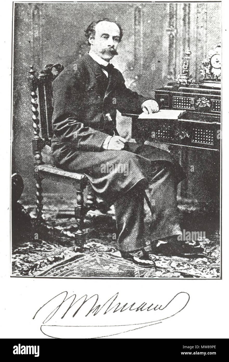 . José Manuel Balmaceda. Presidente du Chili entre 1886 y 1891. 19e siècle. Inconnu 69 Balmaceda con firma Banque D'Images