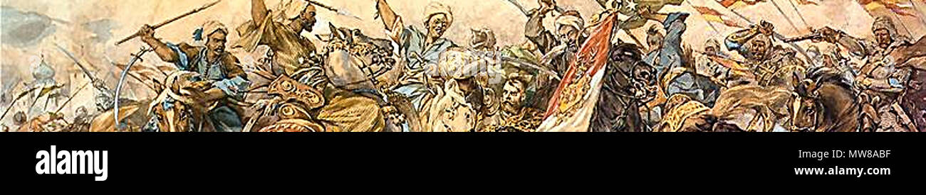 . Anglais : bannières bannière expédition défendre le drapeau polonais à Chocim . 25 août 2013, 15:08:09. Juliusz Kossak, 1892. Bannière 71 bannière expédition défendre le drapeau polonais à Chocim Banque D'Images