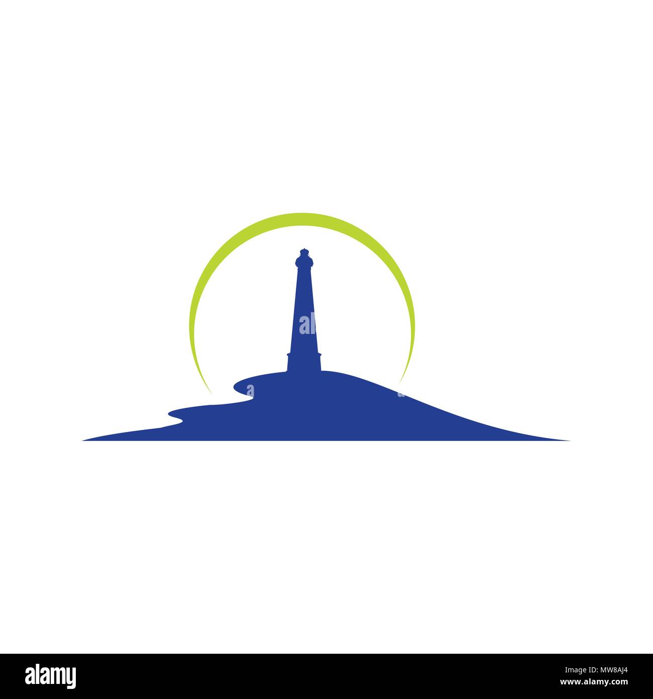 Côté baie Phare Symbole Vecteur Conception Logo Graphique Illustration de Vecteur