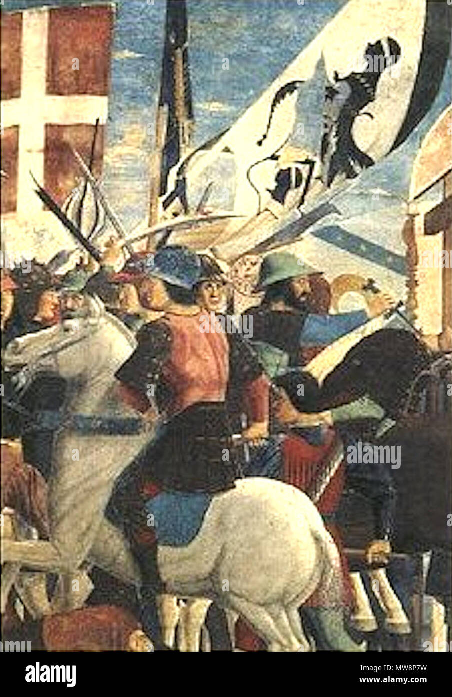 . Anglais : Bataille de de les Corses avec les Génois . 16e siècle. La peinture du 16ème siècle, anonyme 75 Bataille de de les Corses avec les Génois Banque D'Images