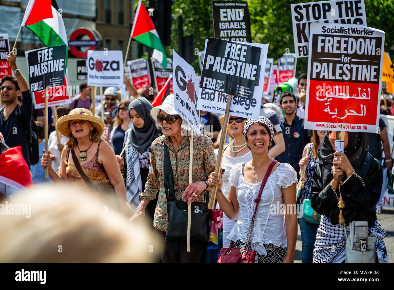 Palestine libre de protestation à Hyde Park, Londres, UK prise le 26 juillet 2014 Banque D'Images