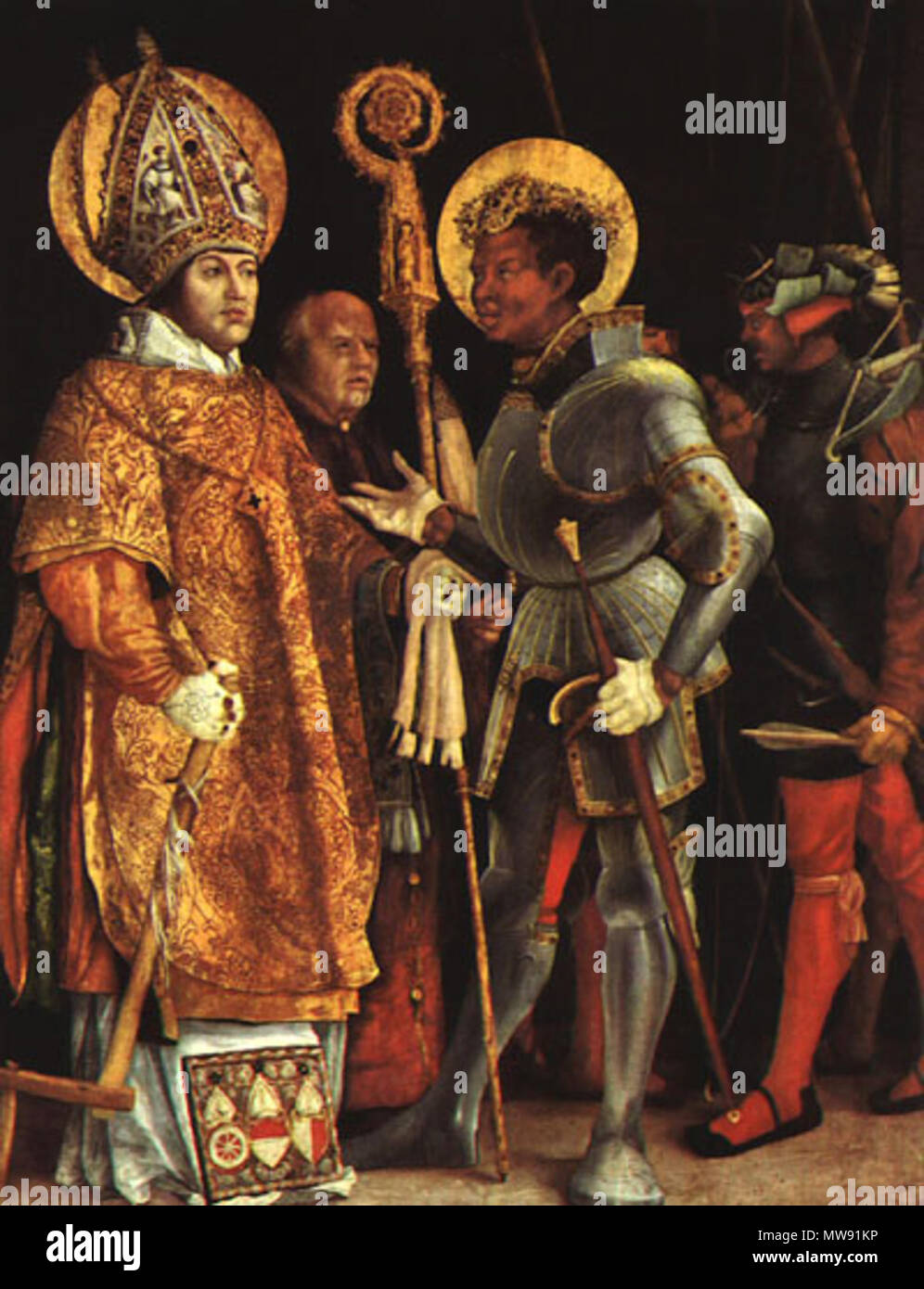 407 Matthias Grünewald, Saint Érasme et Saint Maurice Banque D'Images
