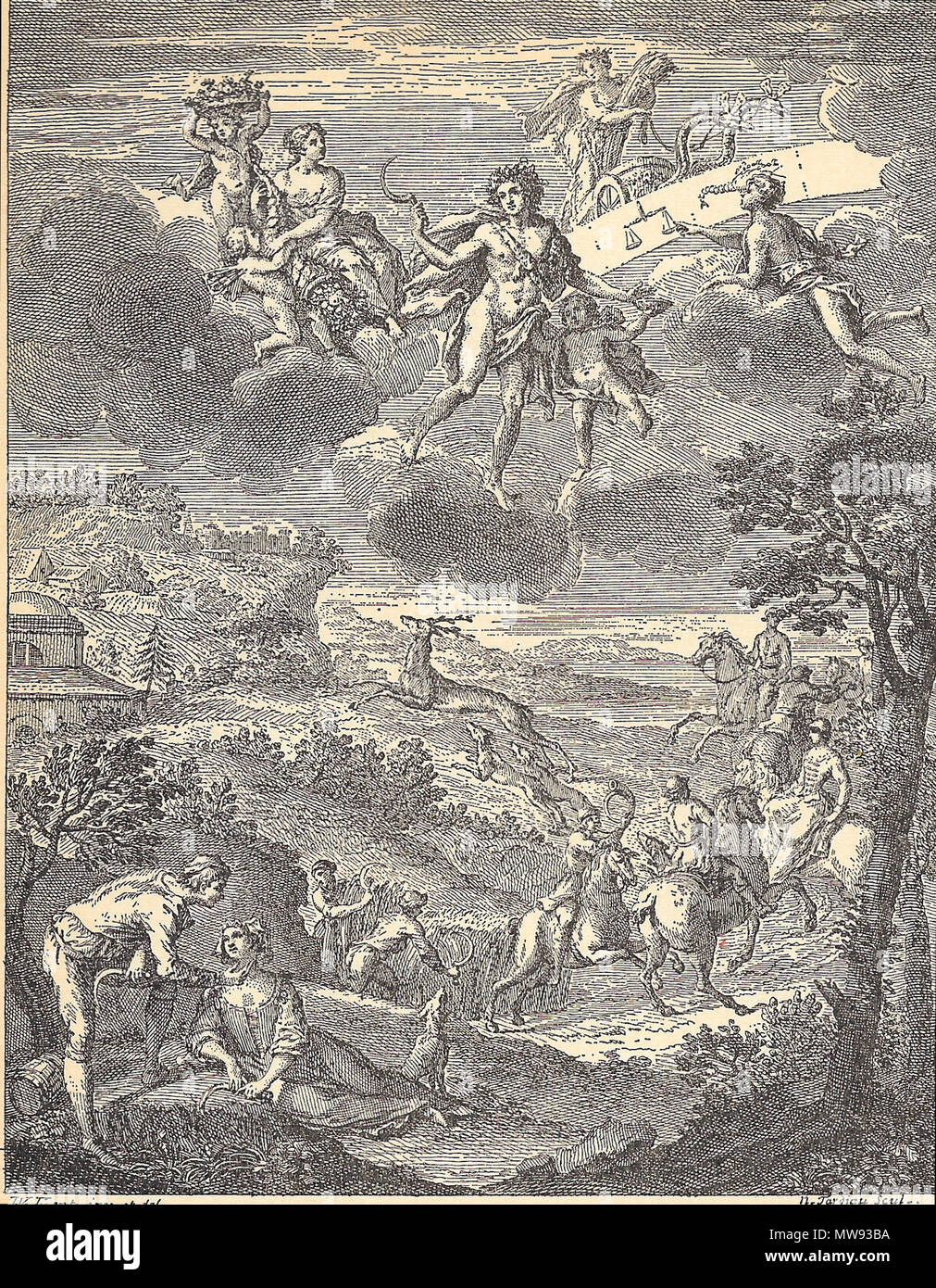 . Français : L'Automne, Les Saisons, James Thomson . 12 janvier 1730. William Kent 65 l'automne, les saisons, James Thomson Banque D'Images