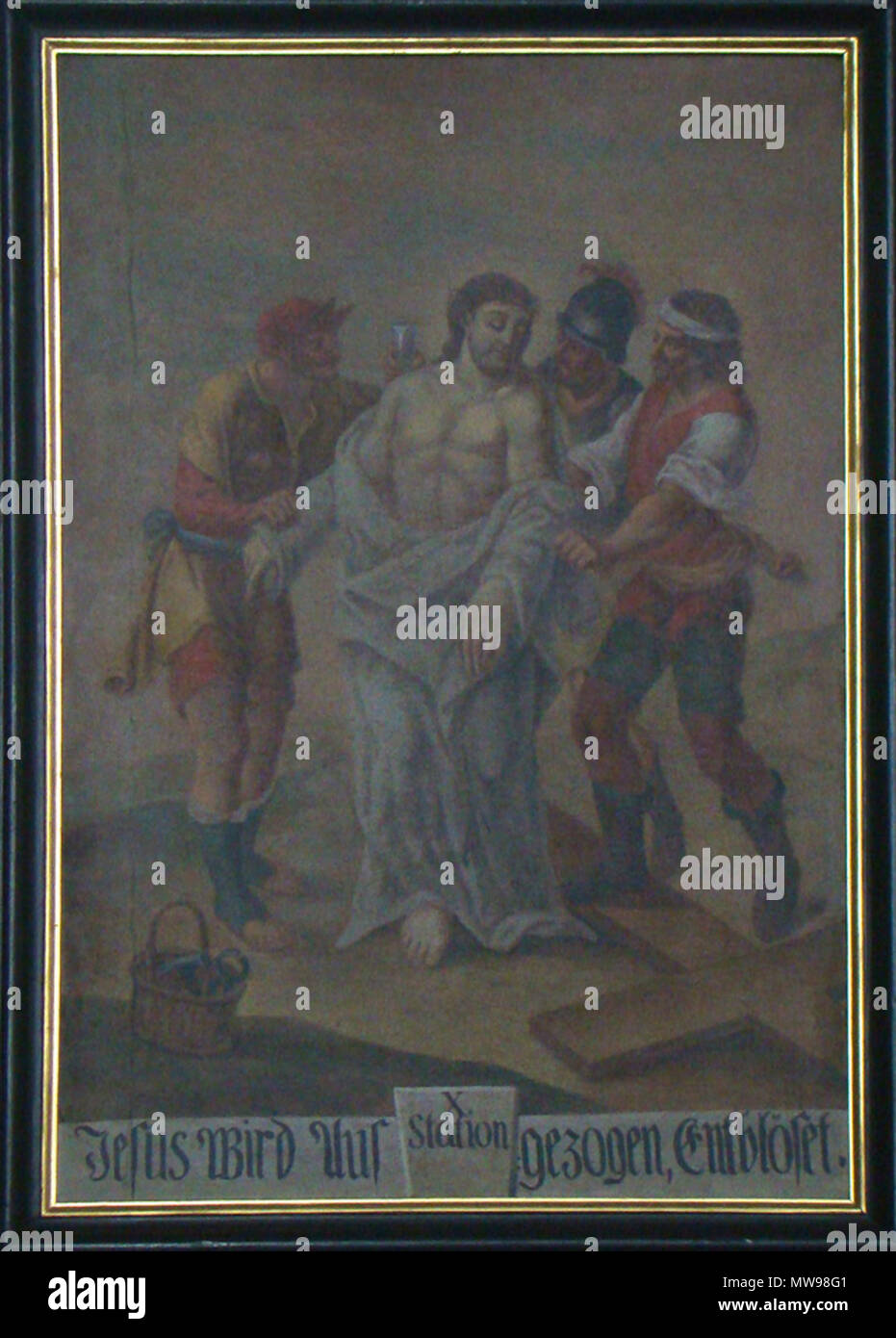 . Deutsch : Bild aus der dans Passionsfolge Erlenbach-Binswangen au St Michael . peinture : xixe siècle, photo : 2012. n.n., 19e siècle peinture 85 Binswangen-stmichael2012-02 Banque D'Images
