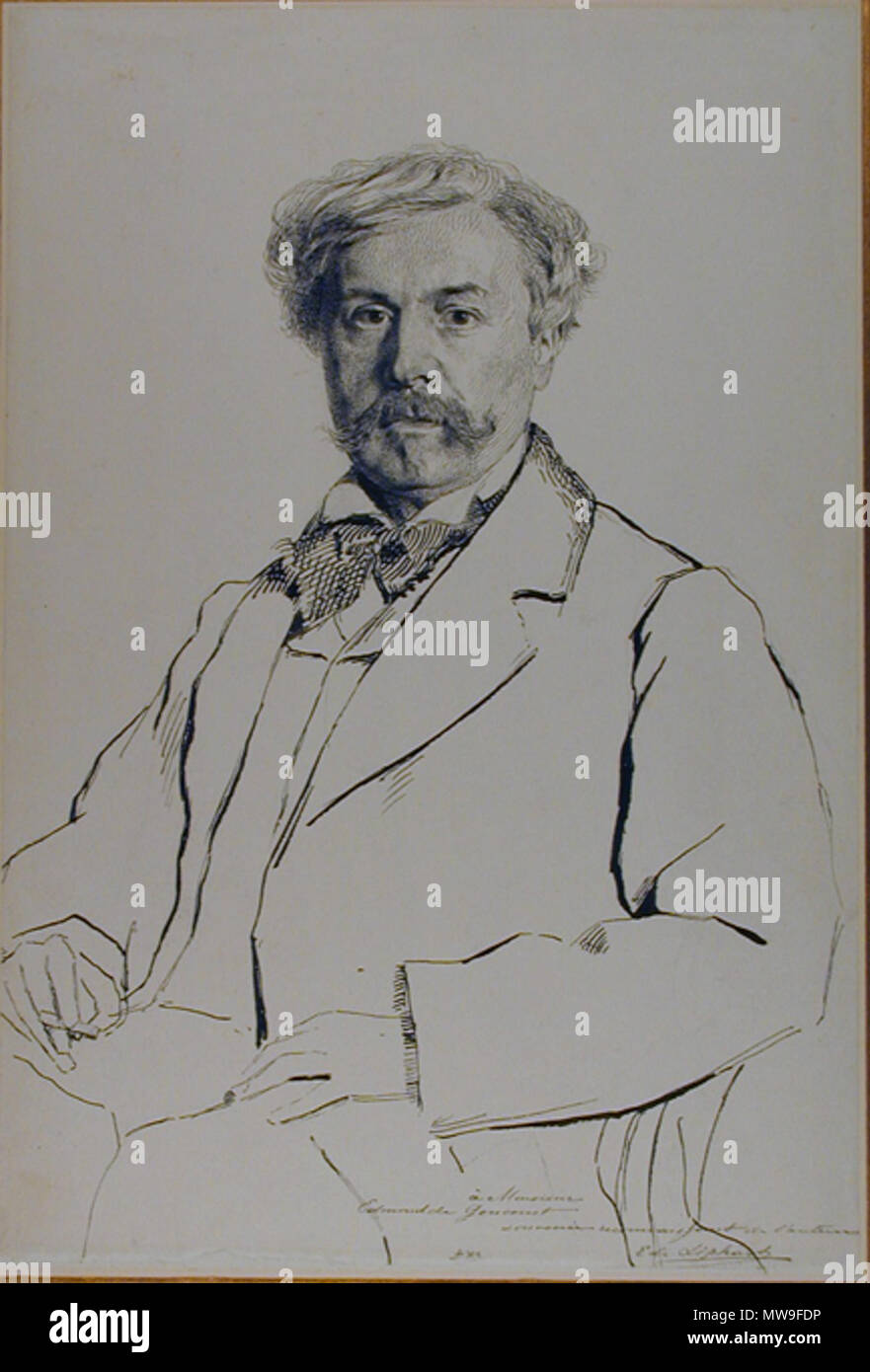 . Edmond de Goncourt . Ernst Friedrich von Liphart (1847 - 1934) 177 Edmond de Goncourt Banque D'Images