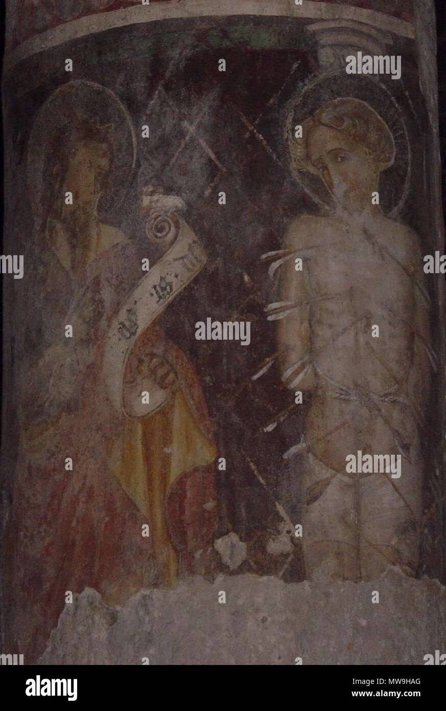 118 Cathédrale de Albenga - St Jean Baptiste et St Sébastien Banque D'Images 118 Cathédrale de Albenga - St Jean Baptiste et St Sébastien Banque D'Images