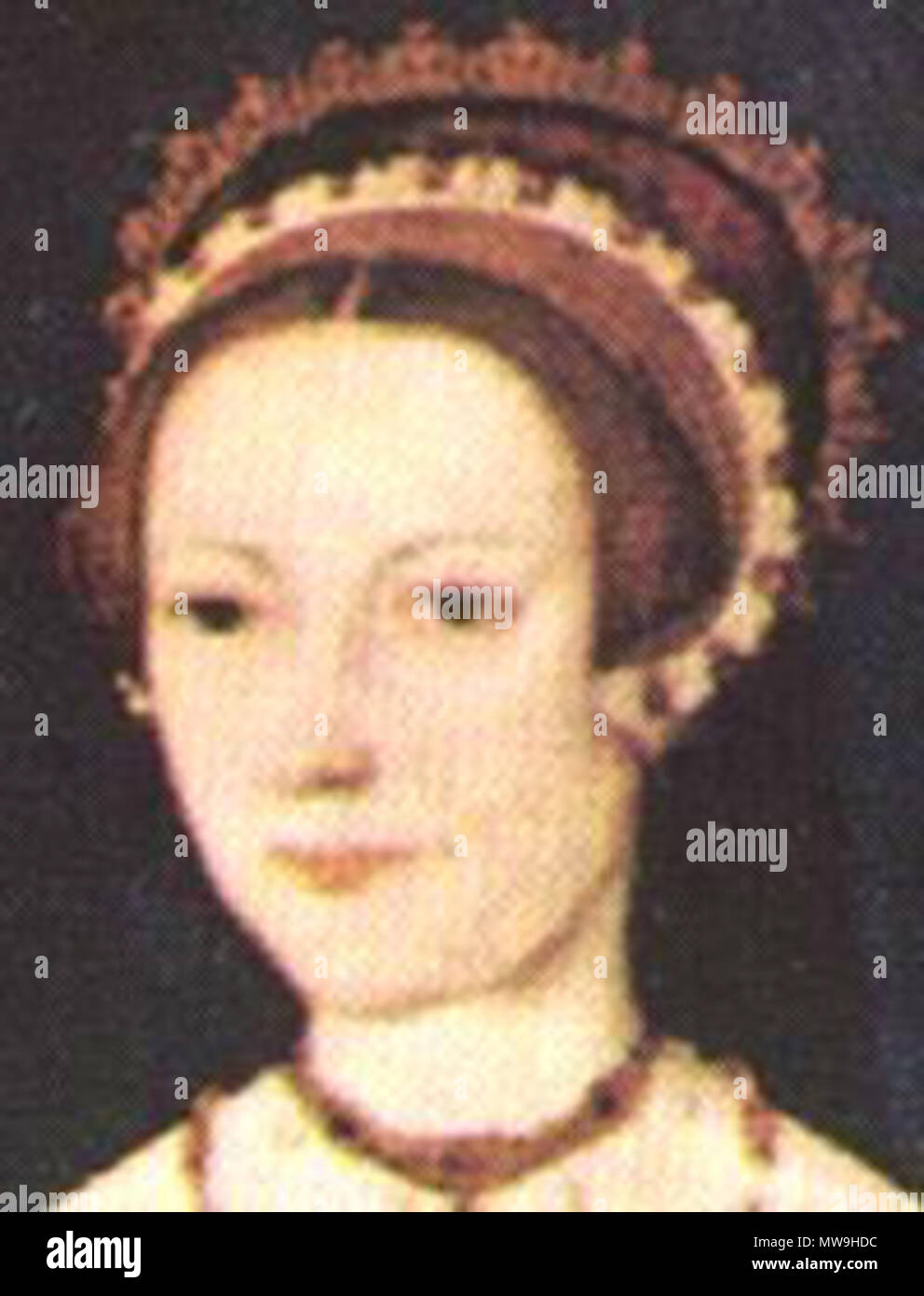 . Katherine Parr . Anglais : Portrait de Catherine Parr (1512-1548), sixième et dernière femme d'Henry VIII d'Angleterre. On croyait autrefois Lady Jane Grey. . Vers 1545. Capitaine John (floruit 1544-1545) Catherine Parr 1 118 Banque D'Images