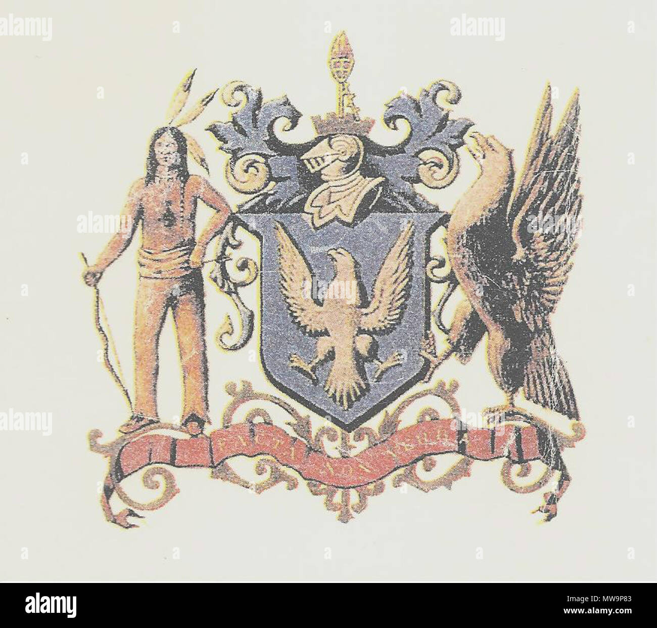 . Anglais : Armoiries de l'ancienne et honorable compagnie d'artillerie du Massachusetts . Le 31 décembre 1900. Inconnu 134 armoiries AHAC Banque D'Images