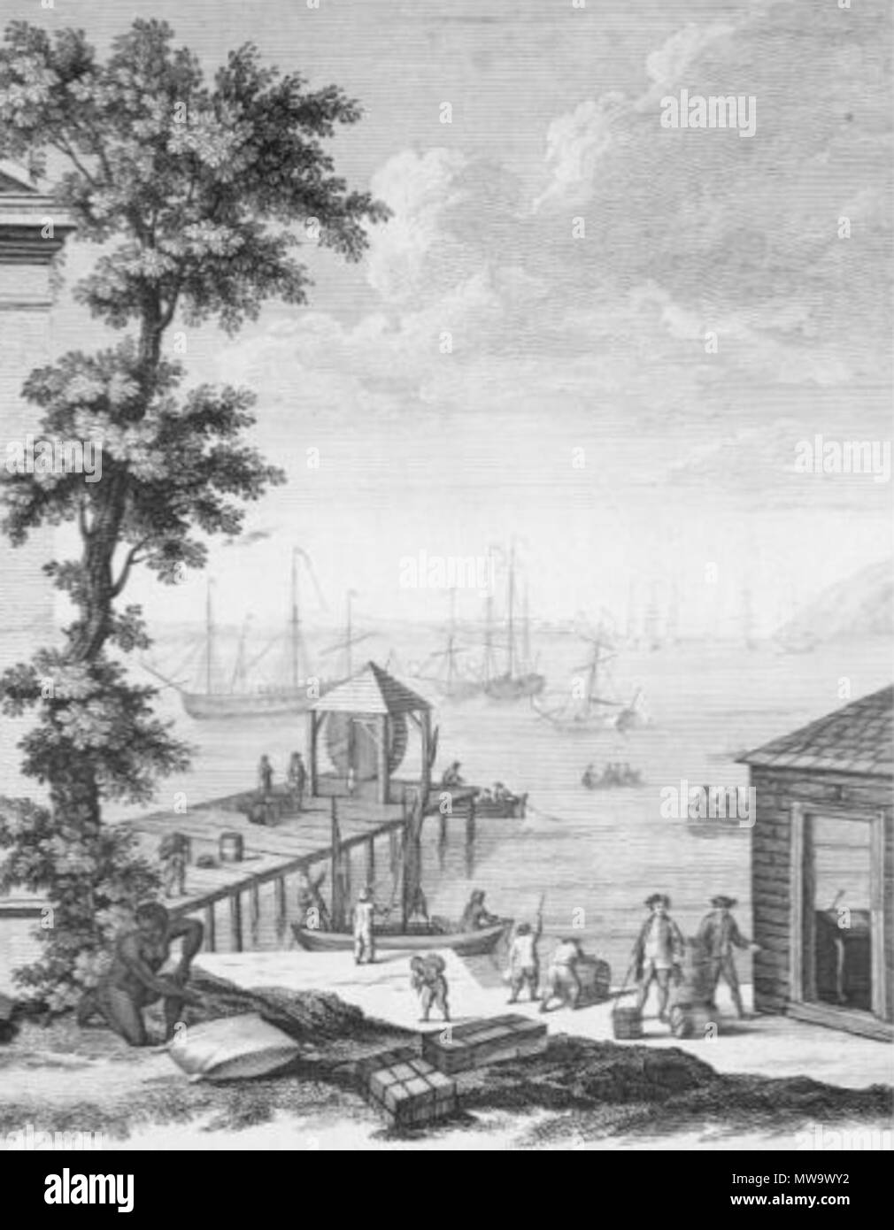 . Anglais : Craskell (1763) Illustration pour la carte de Surrey, en Jamaïque . 1er janvier 1763. Thomas Craskell Craskell 146| (1763) Illustration pour la carte de Surrey, Jamaïque Banque D'Images