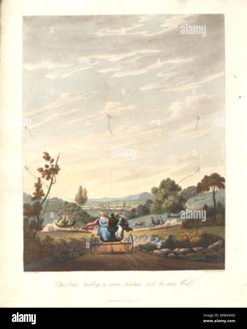 . Charvolants voyageant dans des directions différentes, avec le même vent . 1827. peut-être Charvolants 125 junior Butterworth Thomas2 Banque D'Images