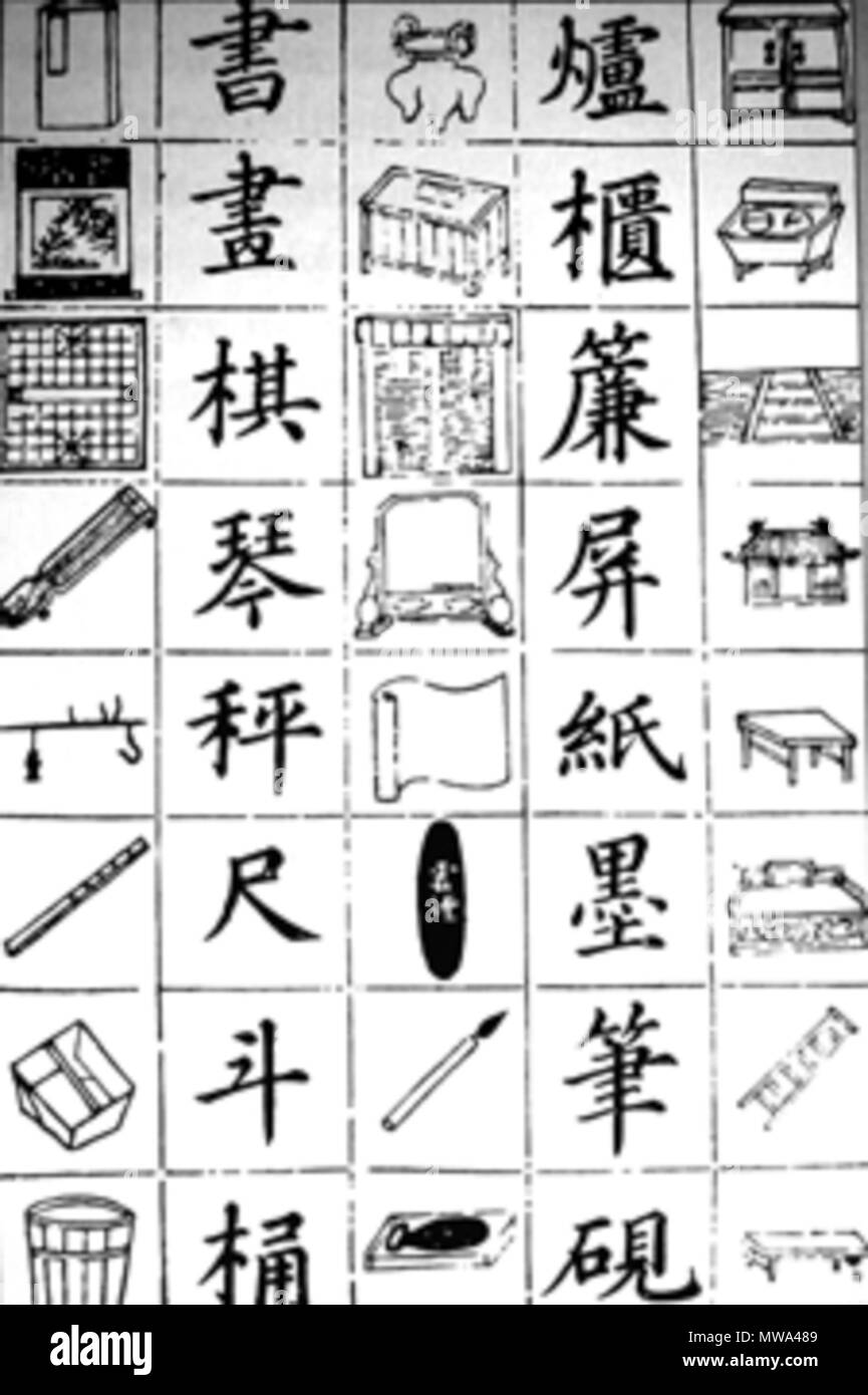 Anglais Un Extrait D Une 1436 Etude Sur Les Caracteres Chinois 1 Juin 04 Date D Origine Le Programme D Origine Etait Spencer195 127 Chineseprimer A Wikipedia Photo Stock Alamy