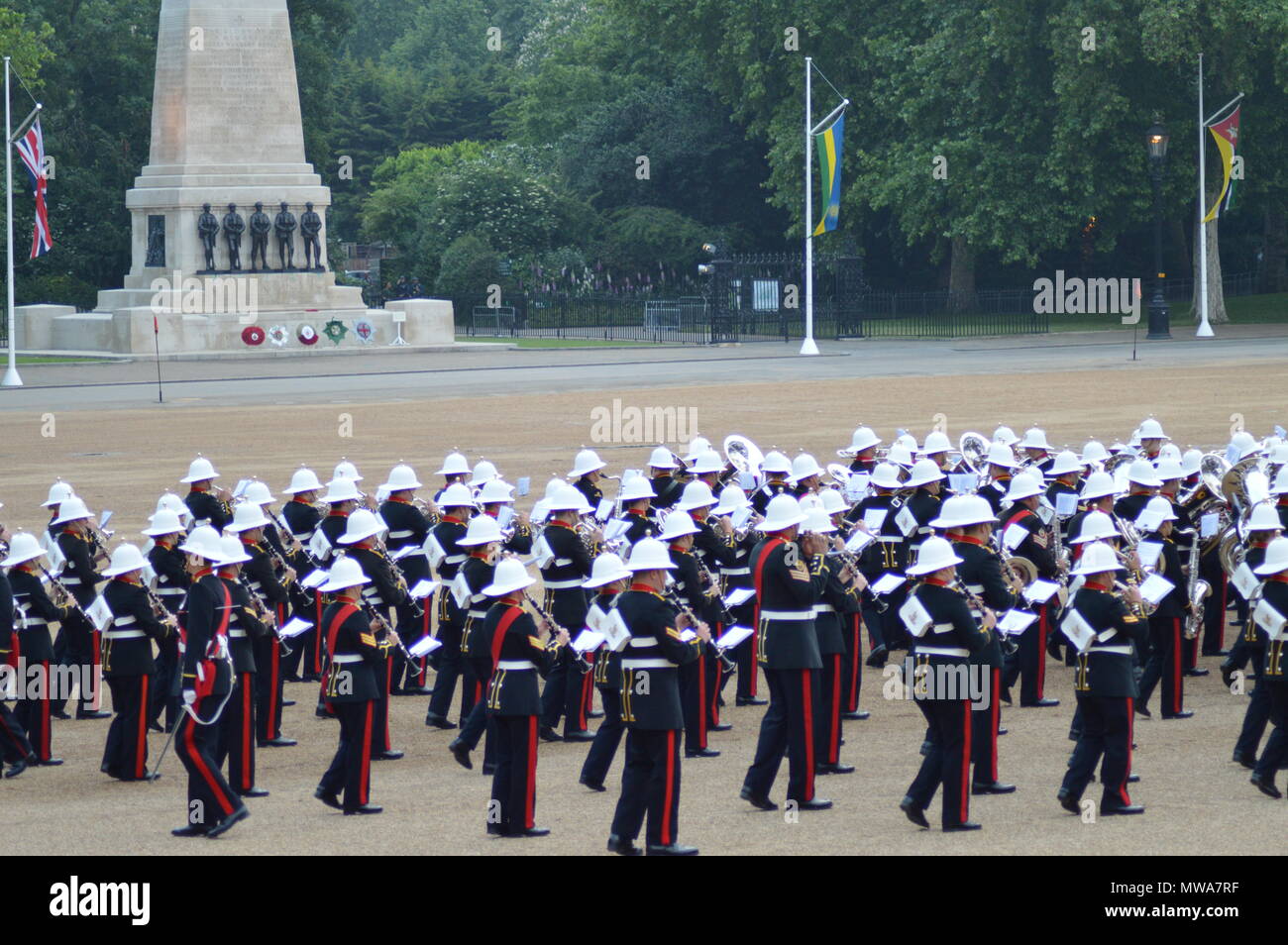Les musiques de l'Her Majesty's les Royal Marines spectaculaire Musical Banque D'Images