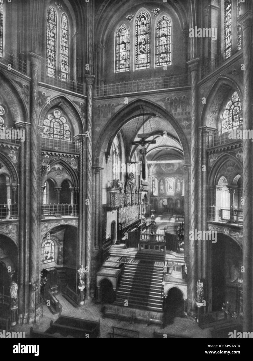 . Saint Gereon Innenansicht um 1925 . 18 janvier 2008. ksh:User:Jüppsche 138 St Gereon Cologne 1925 innen Banque D'Images