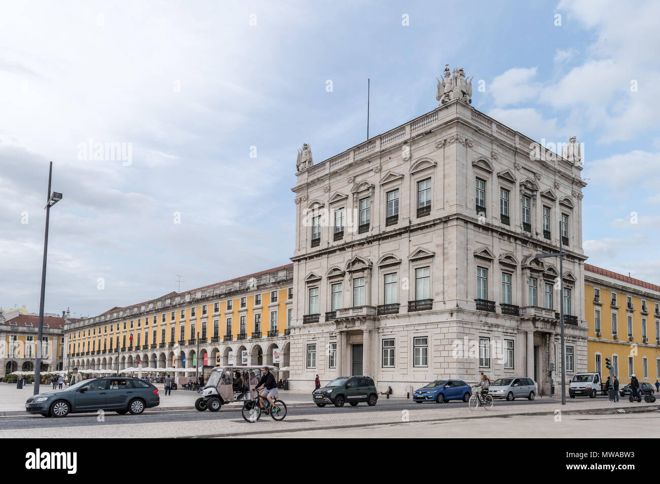 Lisbonne, Portugal - 22 Avril 2018 : Palais Ribeira (Paço da Ribeira) au "Comercio Square' Banque D'Images