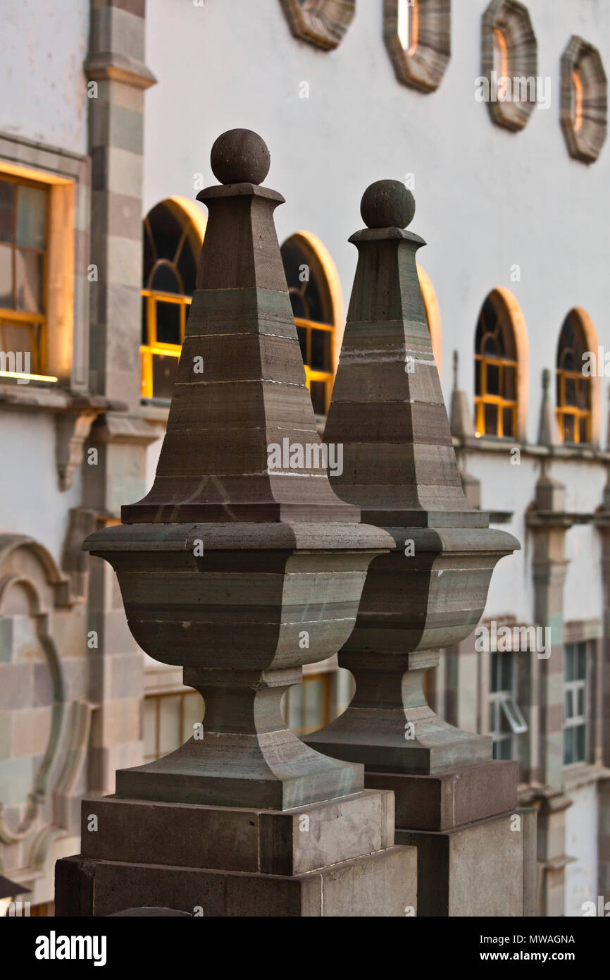 Détail architectural de l'Université de Guanajuato, Guanajuato, Mexique Banque D'Images