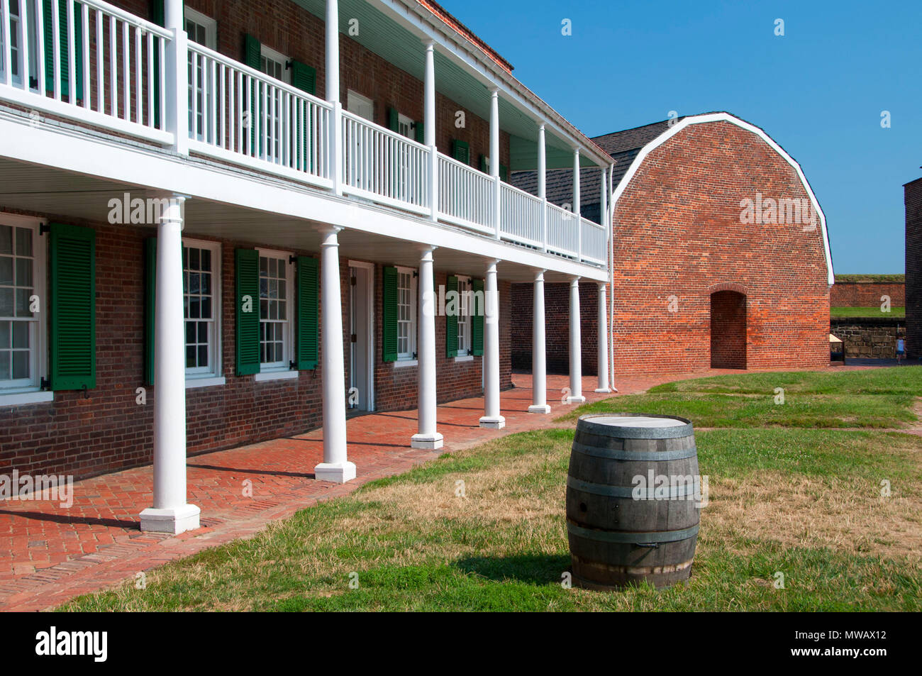 Fort des casernes, le fort McHenry National Monument historique et lieu de culte, Maryland Banque D'Images