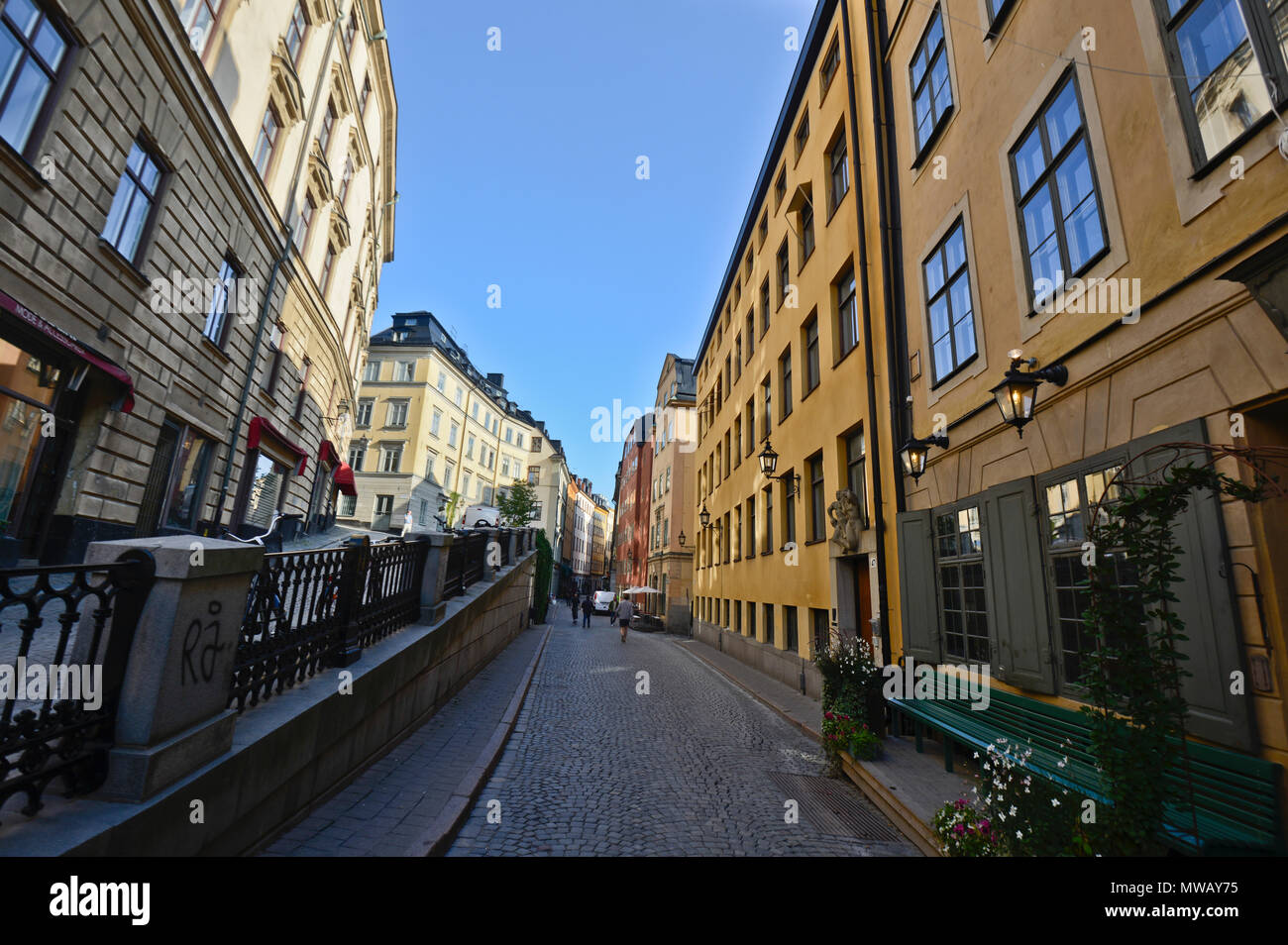 Les rues de Gamla Stan, Stockholm, Suède Banque D'Images