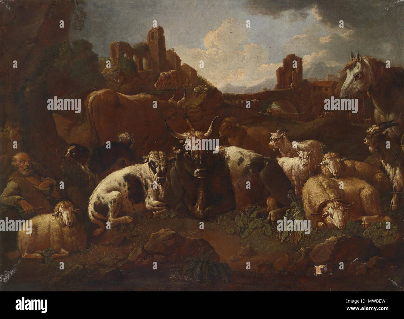. Allemand : Hirten und ihre Herde . en 1736. Domenico Brandi (1683-1736) Noms alternatifs Micco Brandi, Brando, Domenico Domenico Domenico Branna, Branni peintre italien Description Still Life Date de naissance/décès 1683 8 novembre 1736 Lieu de naissance/décès Naples Naples Naples Rome ; lieu de travail (1709) contrôle d'autorité : Q643519 : 60173227 VIAF ULAN : 500021306 : WGA BRANDI, Domenico GND : 129841390 RKD : 12051166 Domenico Brandi Hirten mit Herde 1 Banque D'Images