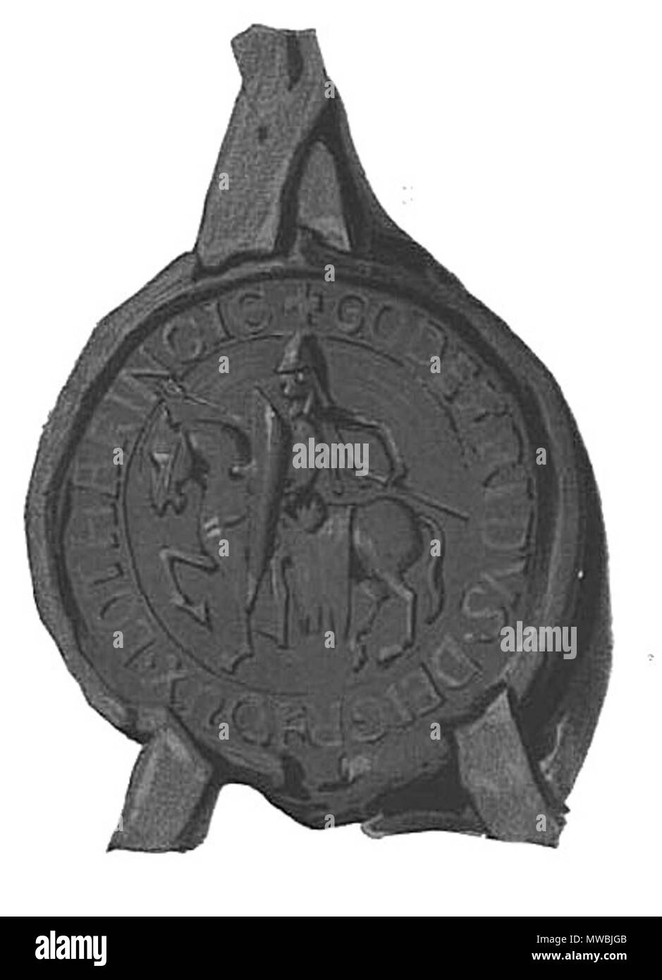 . Anglais : Godefroy III de Louvain . 1852. P. F. X. de Ram 248 Godfrey III Banque D'Images