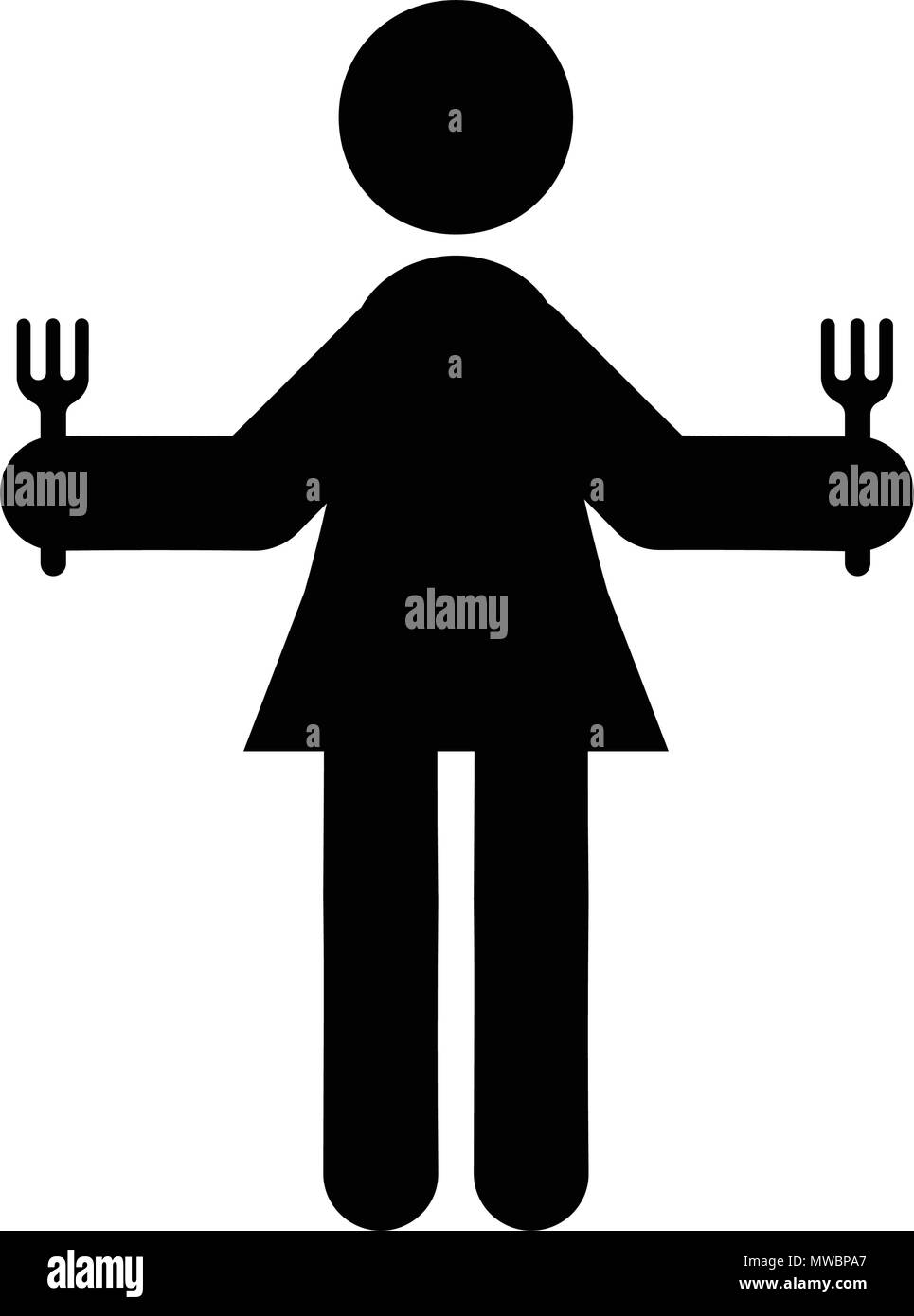 Femme au foyer, l'icône vecteur isolé sur fond blanc Illustration de Vecteur