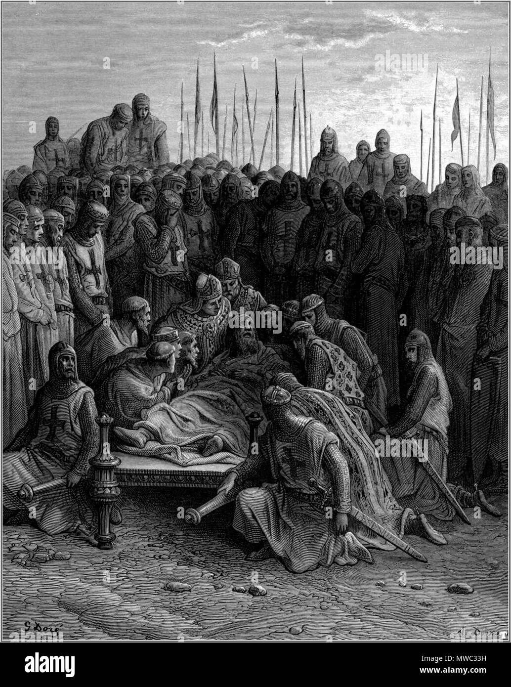 . Anglais : gustave dore croisades mort de Baldwin I . 1875. Gustave dore 259 Gustave dore croisades mort de Baldwin I Banque D'Images