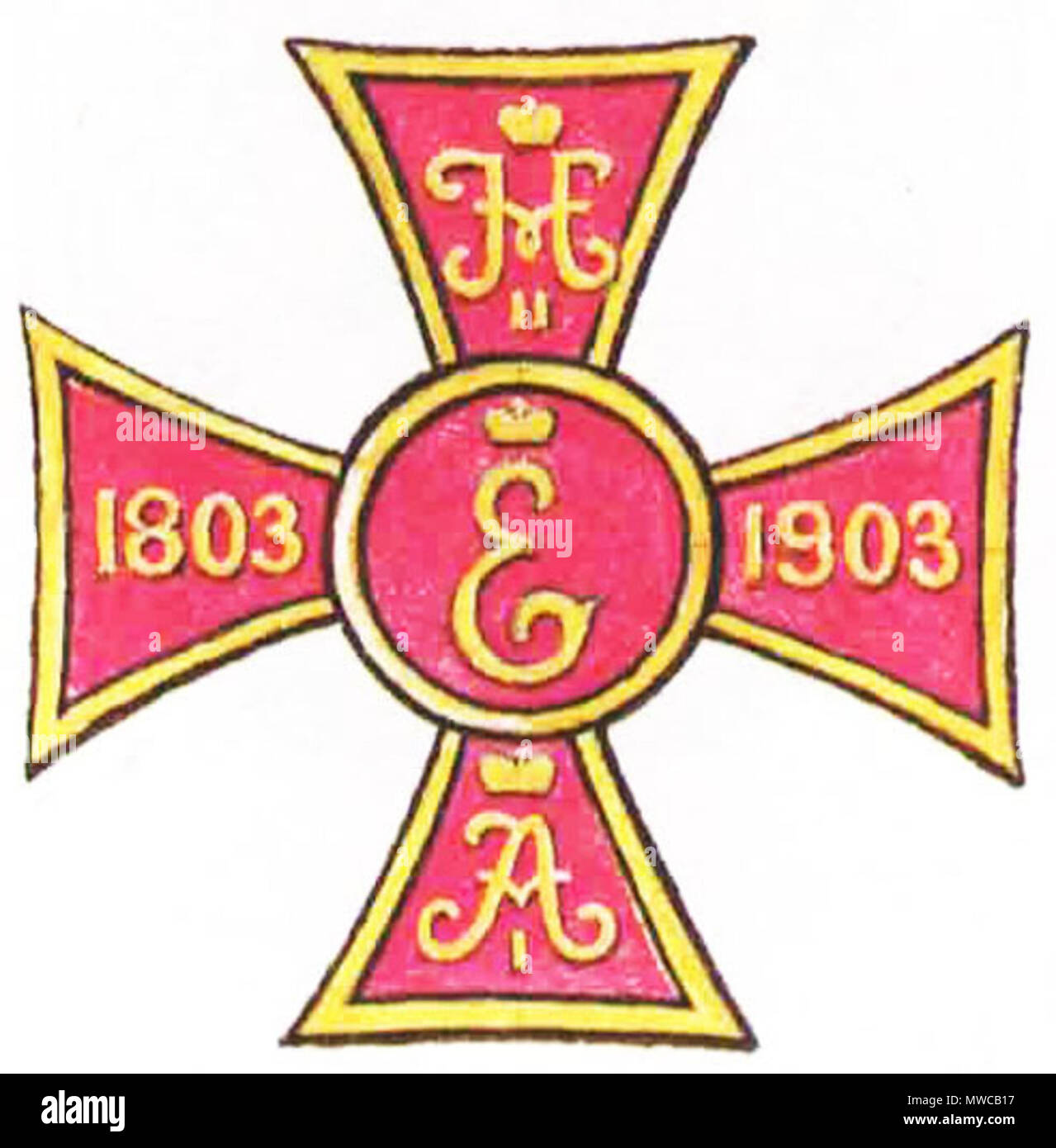 . Insigne d'Novorossijsky-d 3 régiment de Dragons . avant 1918. Unknovn Novorossij 169 Dragoon 3 Banque D'Images