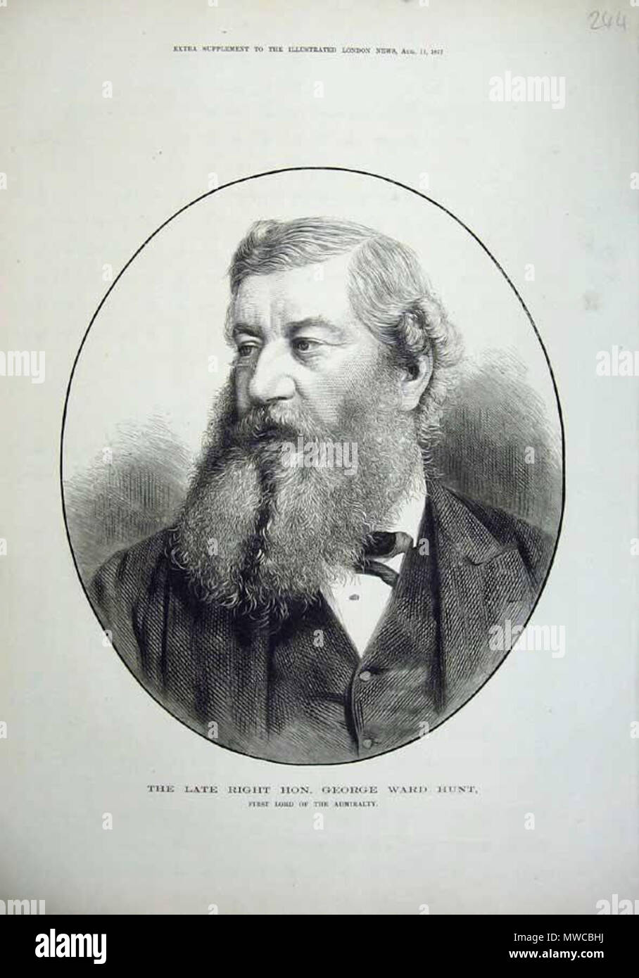 . Anglais : Portrait of George Ward Hunt . 1877. 239 Ward Hunt George inconnu Banque D'Images