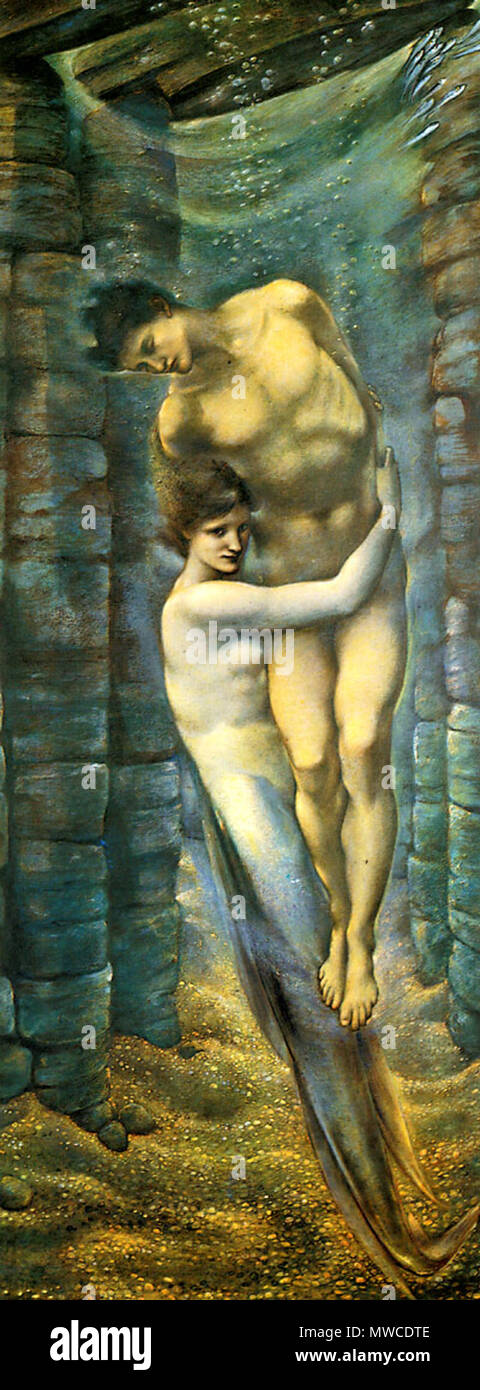 . Les profondeurs de la mer . Anglais : Edward Burne-Jones - les profondeurs de la mer . 1887 179 Edward Burne-Jones - les profondeurs de la mer Banque D'Images