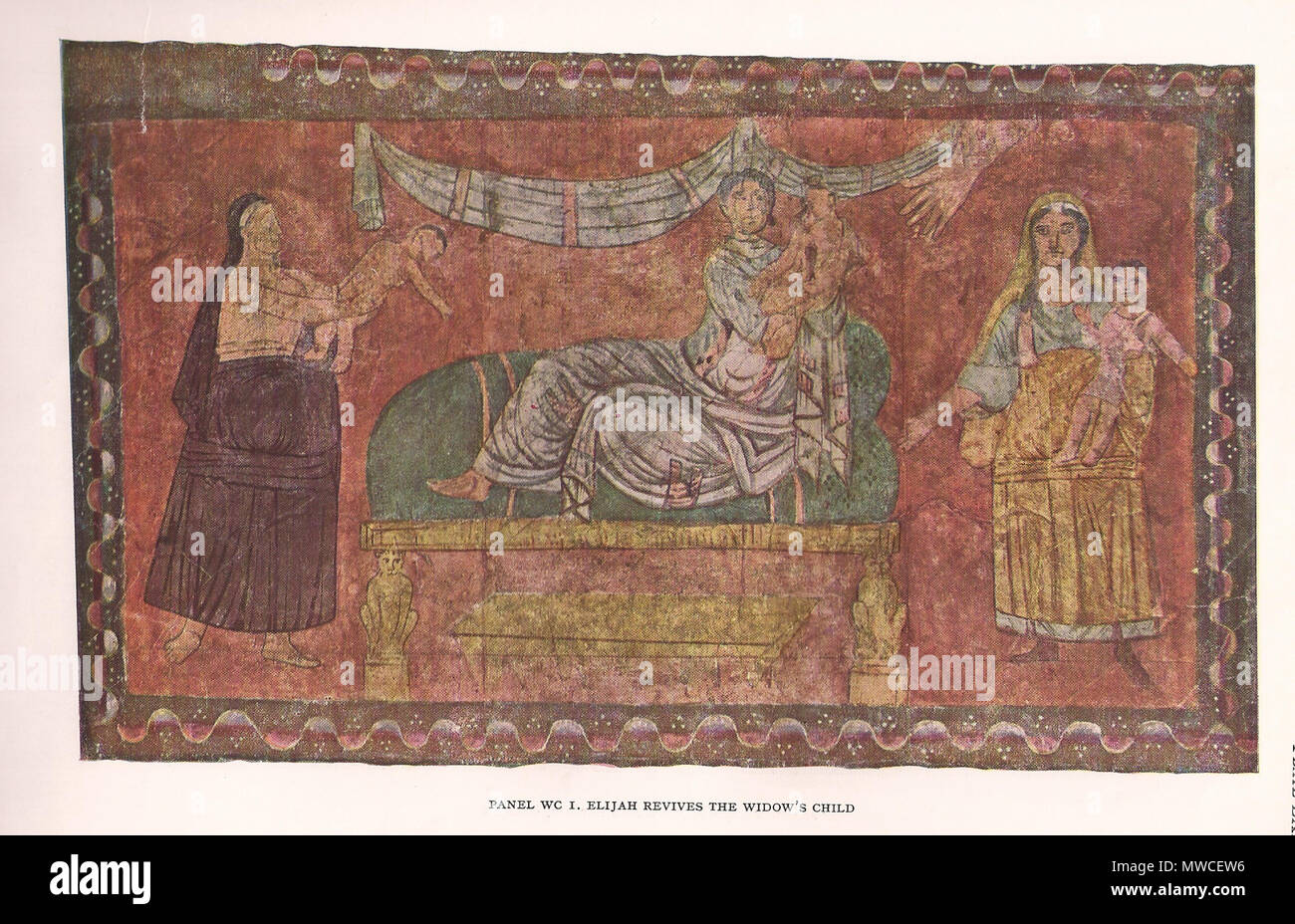. Anglais : synagogue Doura-europos, peinture murale . 11 avril 2013, 20:11:20. Dura Europos 183 Elie et veuve d'zarepheth Banque D'Images
