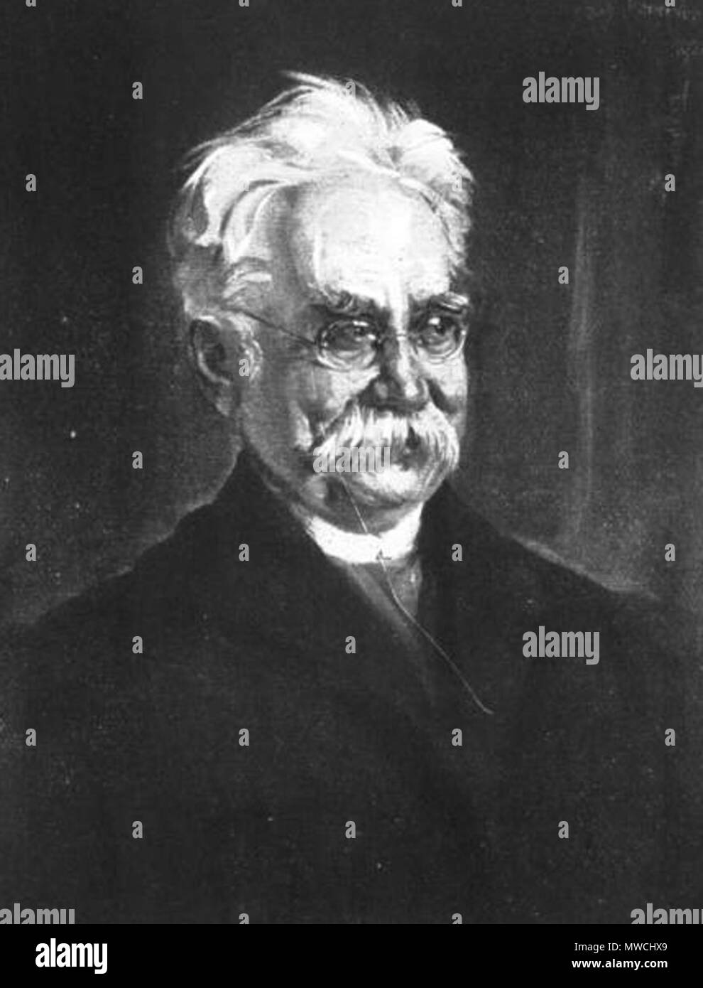 . Anglais : Ernst Mummenhoff. Le noir et blanc reproduction d'une photo d'un portrait par le peintre Felix Mayer-Felice (*1876, † 1929). Maintenant dans le domaine public en raison de  + 70 ans post mortem auctoris) Le portrait est dans la possession de la ville de Nuremberg. avant 1929. Felix Mayer-Felice 194 Ernst Mummenhoff Banque D'Images