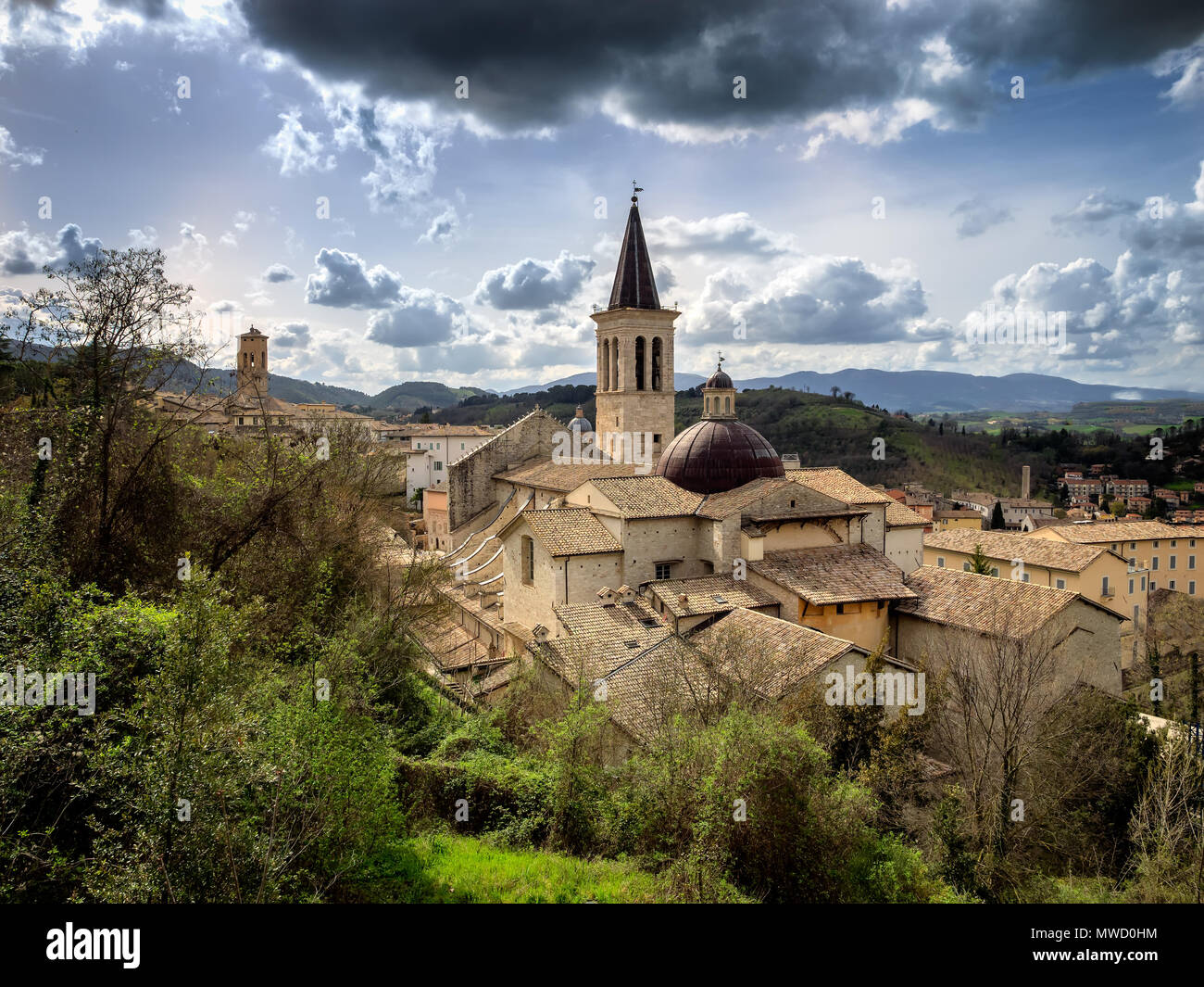 Maria Assunta cathédrale de Spoleto, Ombrie Italie Banque D'Images