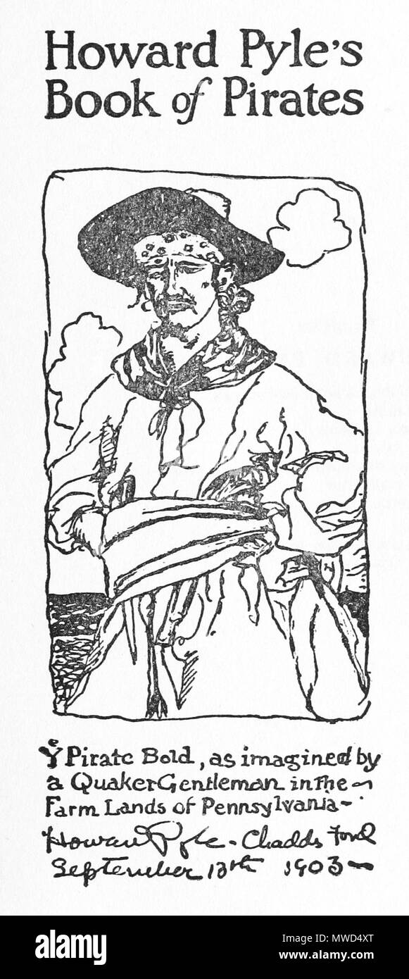 . L'imagination de Pirate Bold 671 gaine intérieure - Pirate Bold (bw) Banque D'Images