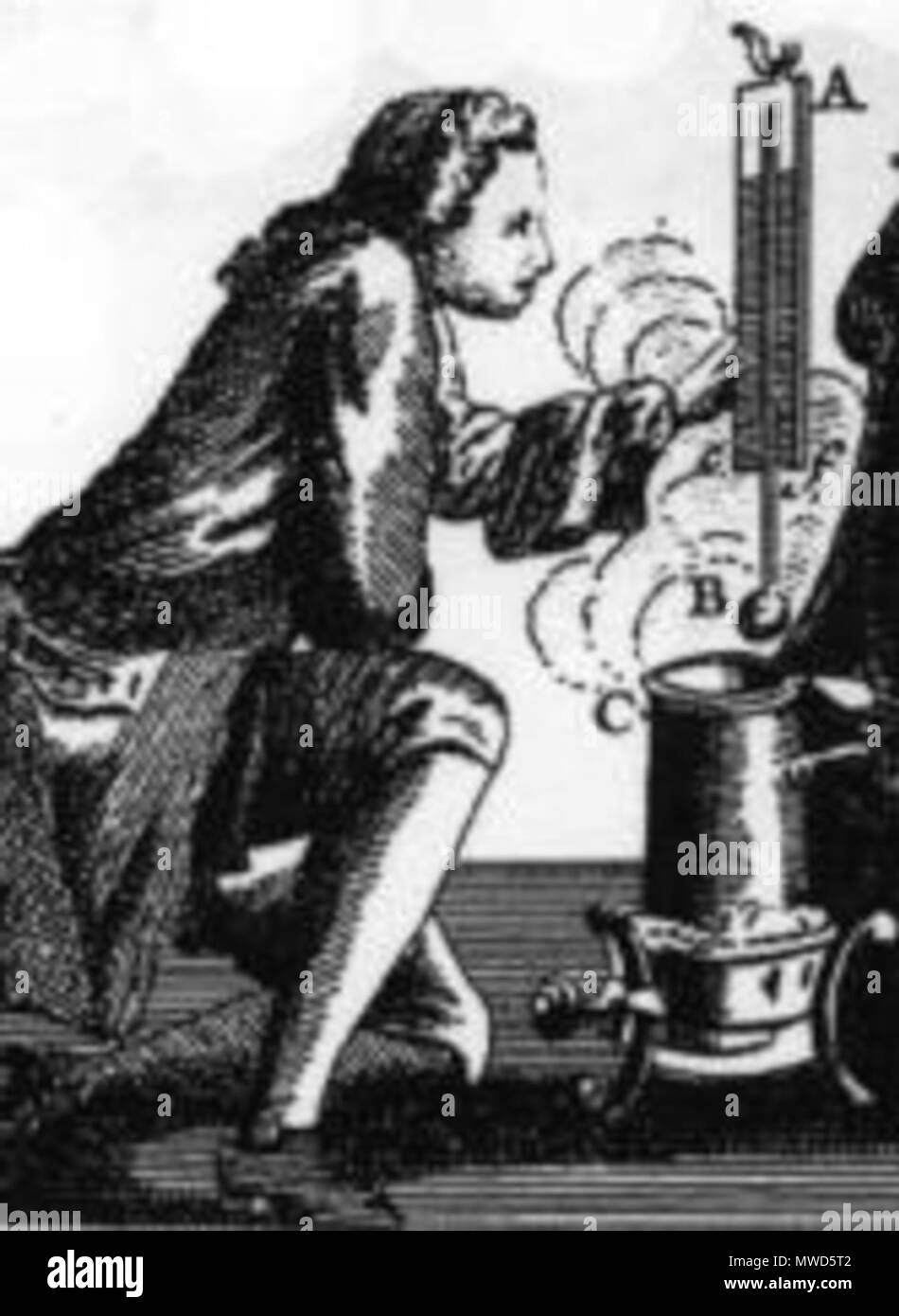 . Gabriel Daniel Fahrenheit . XVII-XVIII siècle. Fahrenheit 201 anonyme petit Banque D'Images
