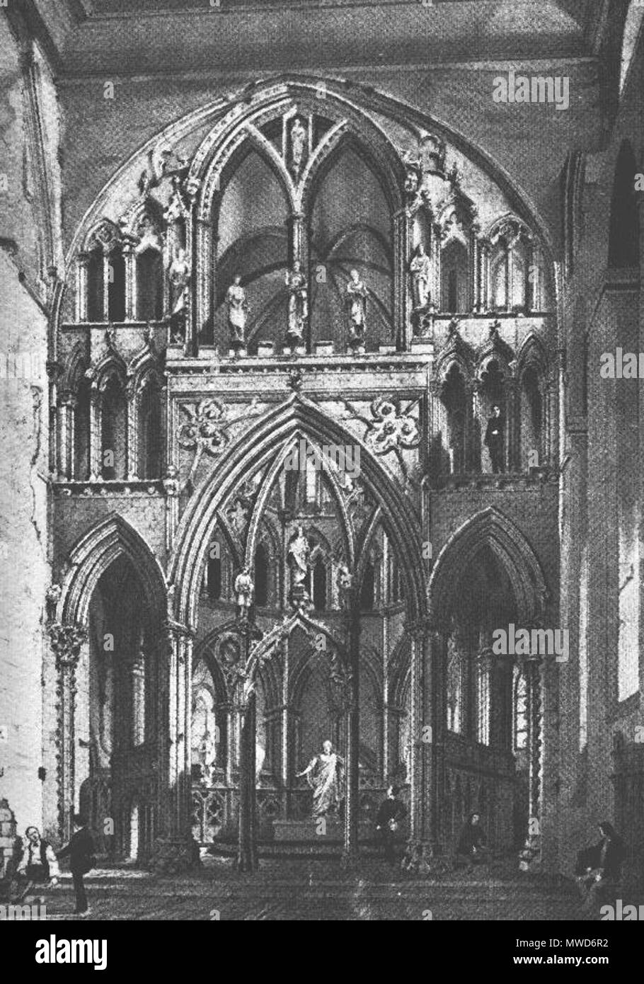 . Anglais : Intérieur de la cathédrale de Nidaros . 1840265 Hanno ok fr s Banque D'Images