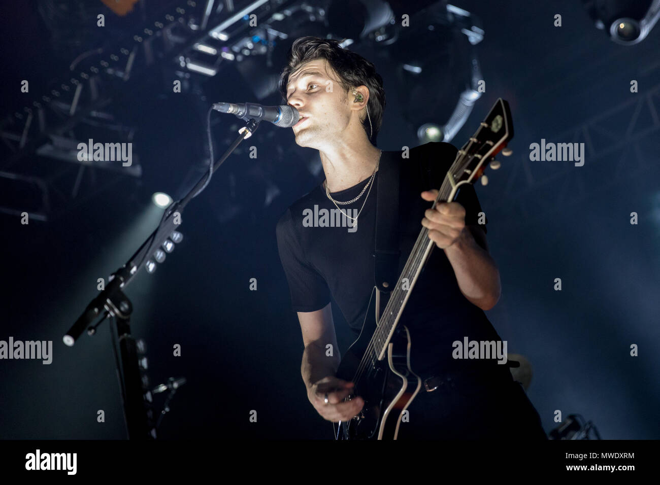 La baie James, il se produit sur scène à l'O2 Academy de Sheffield, UK, 1er juin 2018. Banque D'Images