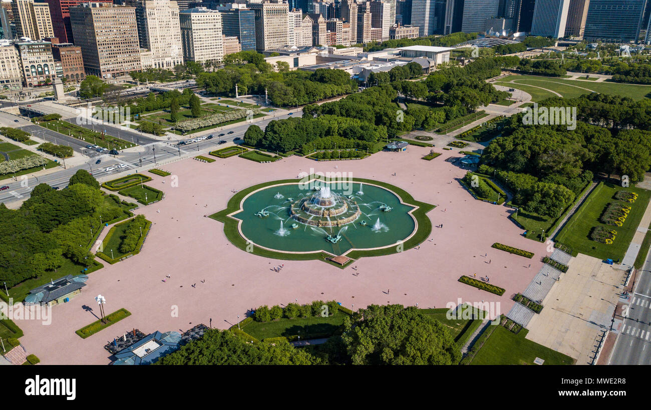 Fontaine de Buckingham, Grant Park, Chicago, Illinois, USA Banque D'Images
