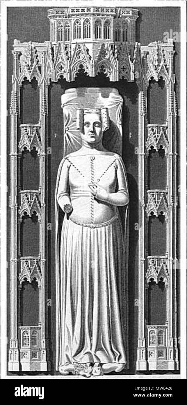 . Anglais : Tombeau de Philippa . 1826. Edward Blore 208 Filipa Hainaut Banque D'Images