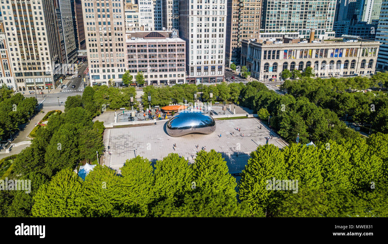 Cloud Gate, Millennium Park, Chicago, Illinois, USA Banque D'Images