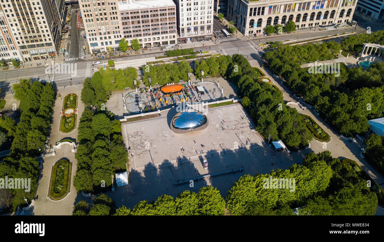 Cloud Gate, Millennium Park, Chicago, Illinois, USA Banque D'Images