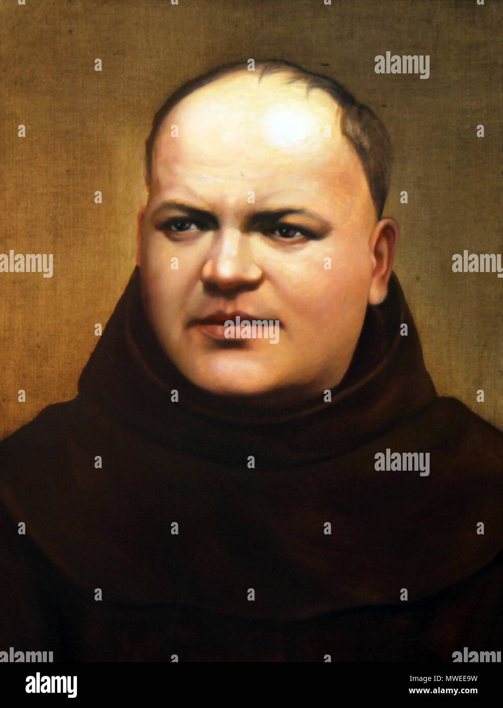 . Portrait du Père Joachim Maciejczyk OFM (1842-1923) de la galerie de la curie provinciale franciscaine à Katowice Panewniki . 2010. Abraham Sobkowski BCI 316 Joachim Maciejczyk OFM Banque D'Images