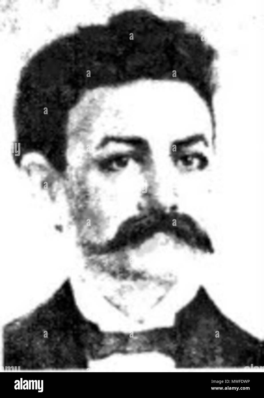 . Español : José Antonio Chaves, nació en Los Puertos de Altagracia, Costa Oriental del Estado Zulia, el 24 de septiembre de 1854 y murió en Maracaibo el 17 de julio de 1933, abogado de profession y músico por la convicción escribió piezas musicales (valses, salmos, marchas fúnebres, música sacra y folclórica), excelente orador y cronista, además de ejercer como recteur de la Universidad del Zulia entre los años 1896-1897. Ejecutante de la flauta y la guitarra, se inmortalizo al crear la música del himno del Estado Zulia . 17 octobre 2011. 323 Inconnu Jose Antonio Chaves Banque D'Images
