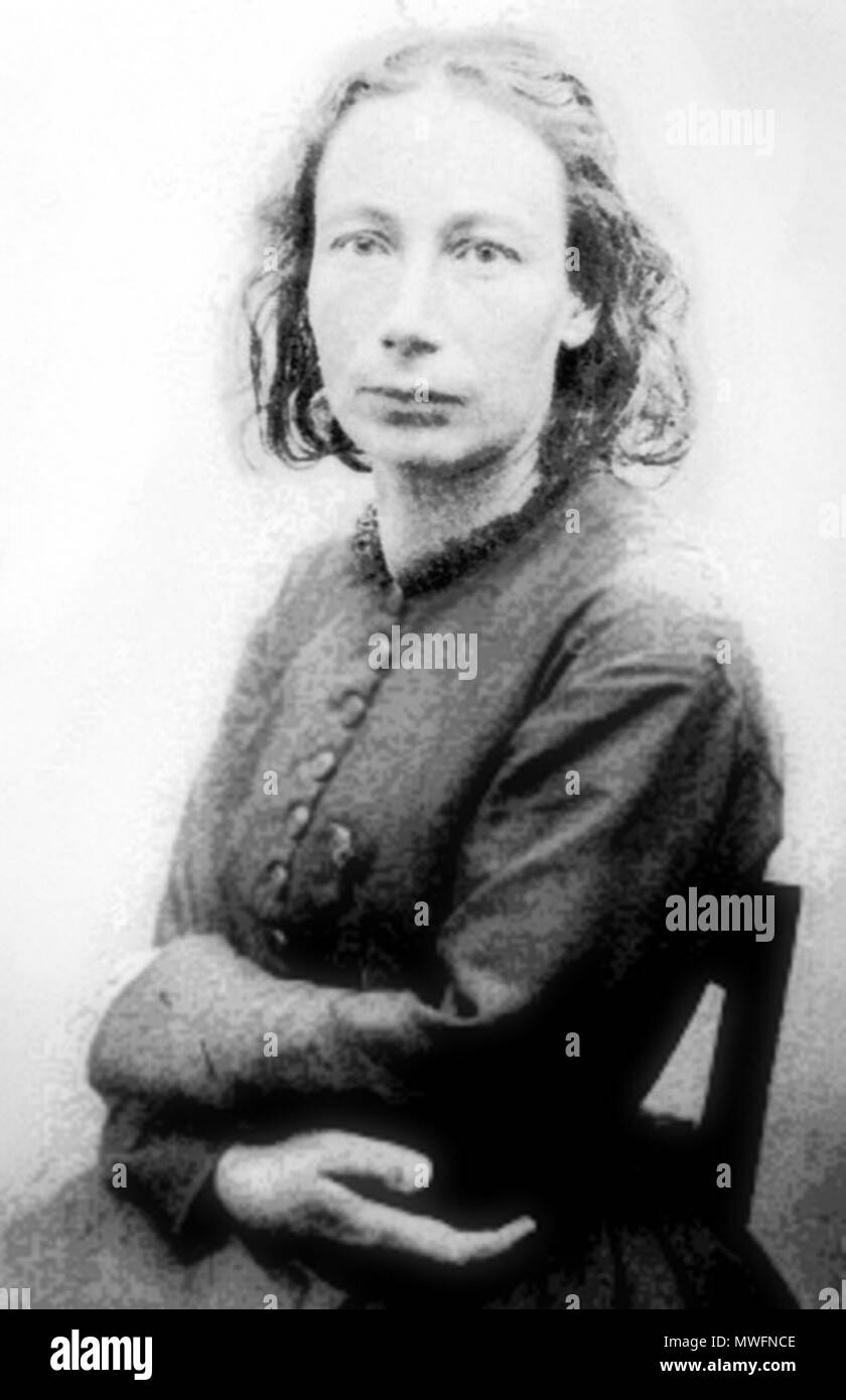 . Anglais : Louise Michel - fédéré et anarchistes - en 1871. Photo de la prison. Português : Louise Michel - Communarde e Anarquista - em 1871. 1871. Eugène Appert 379 Louise Michel Banque D'Images