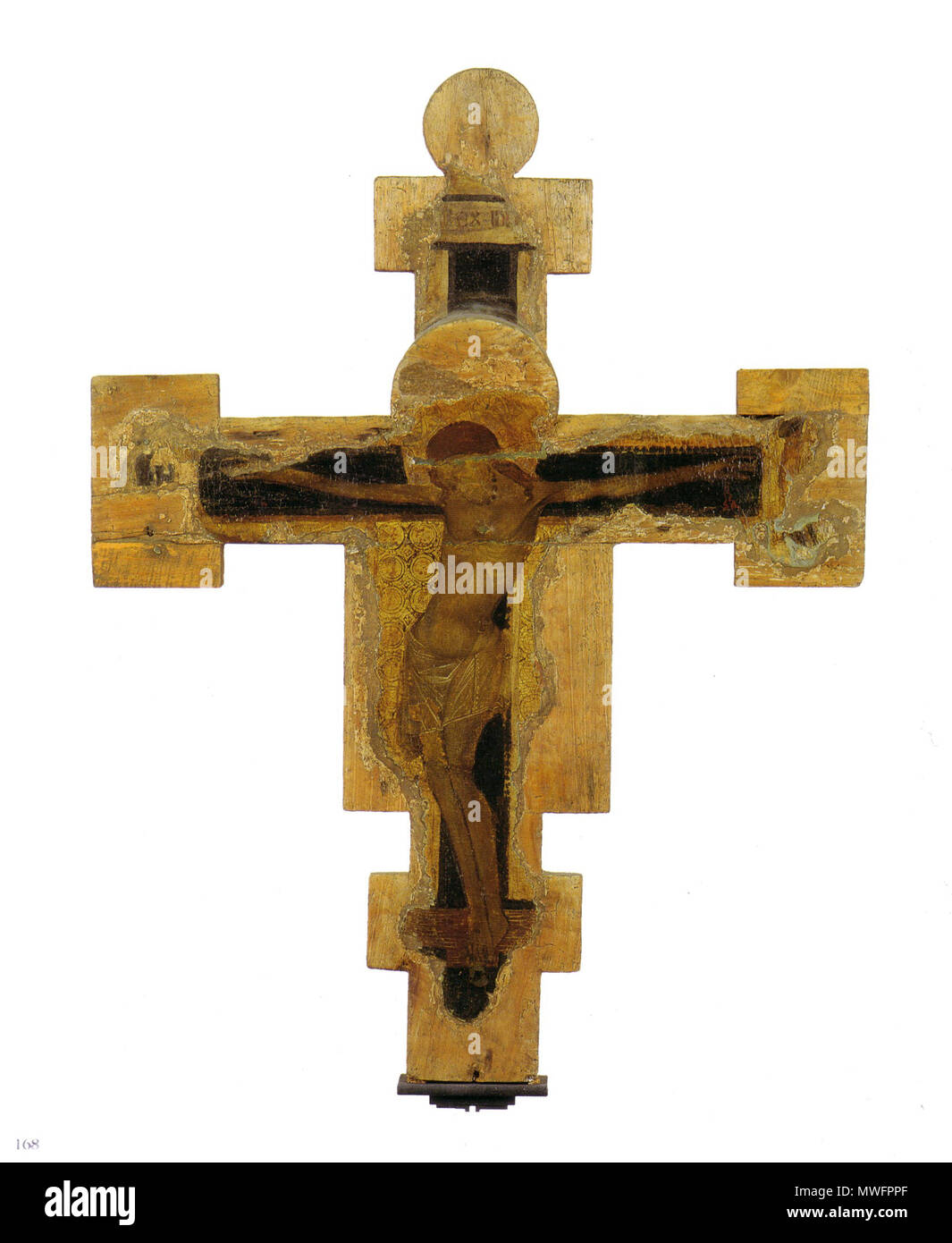 . Français : Maître de San Martino - Crucifix provenant du monastère de San Matteo en Soarta, auj. Pise, Musée National San Matteo . 1 mars 2016. Catalogho 387 Maestro di San Martino Crucifix San Matteo en Soarta Banque D'Images