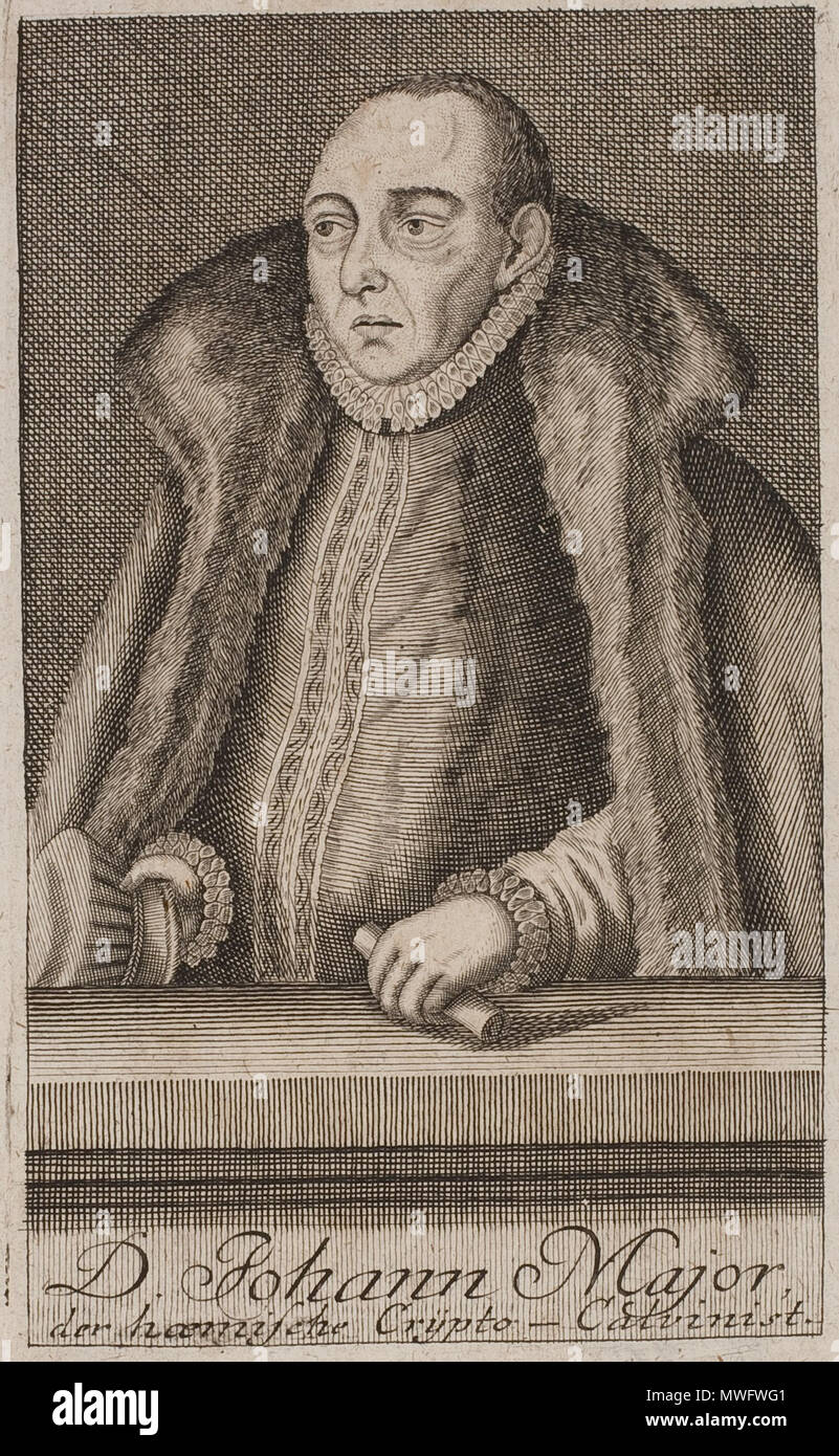 . Deutsch : D. Johann Major, der hämische Crypto-Calvinist . 1738. Unbekannter, Stecher Vorlage : Fichier:Johann Major (Cranach).jpg 318 Johann Major (1738) Banque D'Images