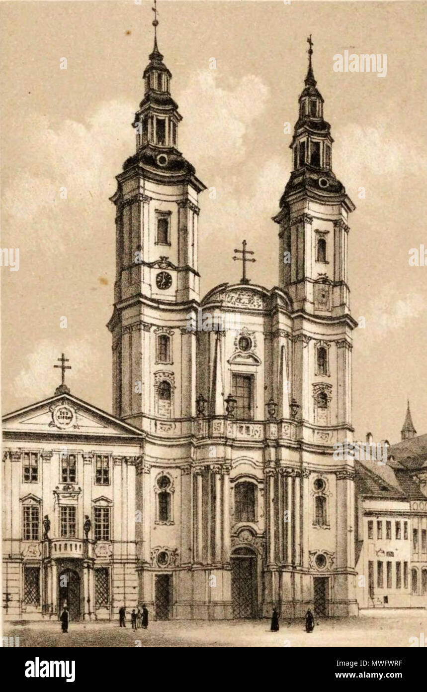 . Deutsch : Johanneskirche à Liegnitz Anglais : St. John's l'Église baptiste à Legnica Polski : Kościół św. Jana Chrzciciela w Legnicy . Entre 1866 et 1893. Robert Geissler (1819-1893), lithographe allemand Description de la non-fiction, journaliste écrivain et peintre Date de naissance/Décès 7 Février 1819 7 octobre 1893 Lieu de naissance/décès Friedland Allemagne lieu Berlin contrôle d'autorité : Q15432224 VIAF : 13060484 ISNI : 0000 0001 1039 243X ULAN : 500141178 GND : 11651860X NLP : Un 320 à Liegnitz Johanniskirche22627558 Banque D'Images