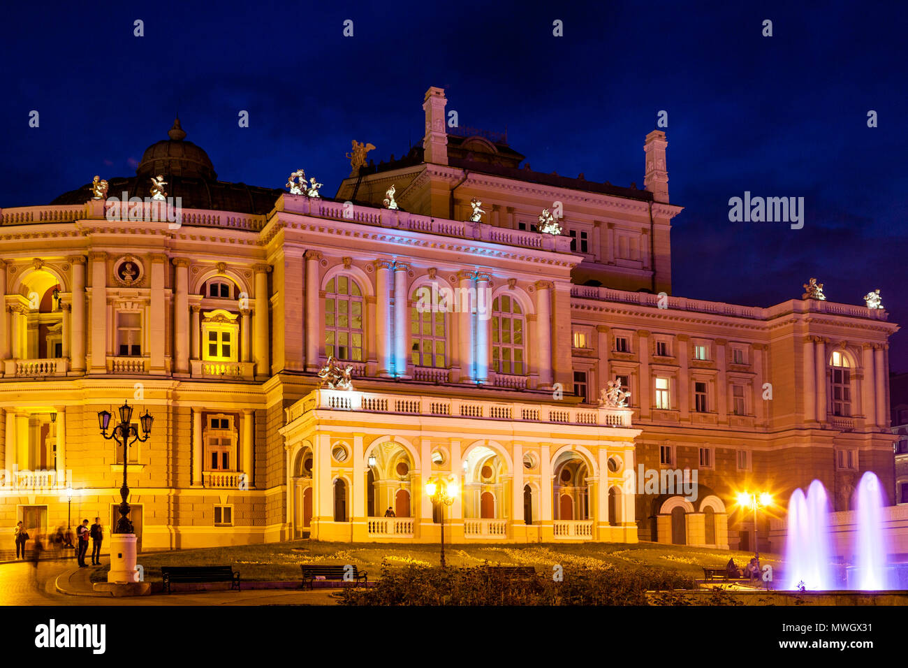 L'Odessa National Academic Theatre of Opera and Ballet, Odessa, Ukraine. Banque D'Images