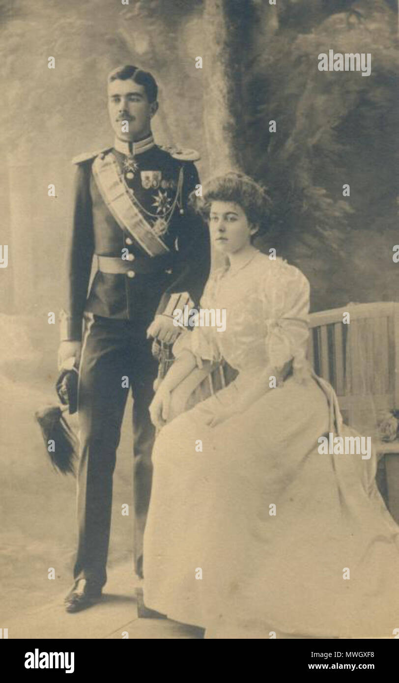 . Le Prince Gustaf Adolf (futur roi Gusatf VI Adolf) et de la princesse Marguerite de Suède . Entre 1905 et 1907. savoir 396 Margaret de Connaught, Princesse de Suède Banque D'Images